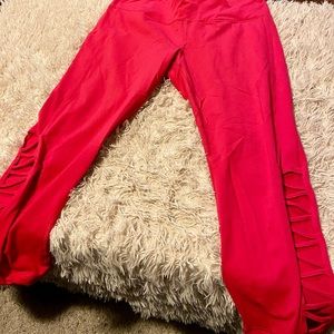 90 degree bright pink workout Capri